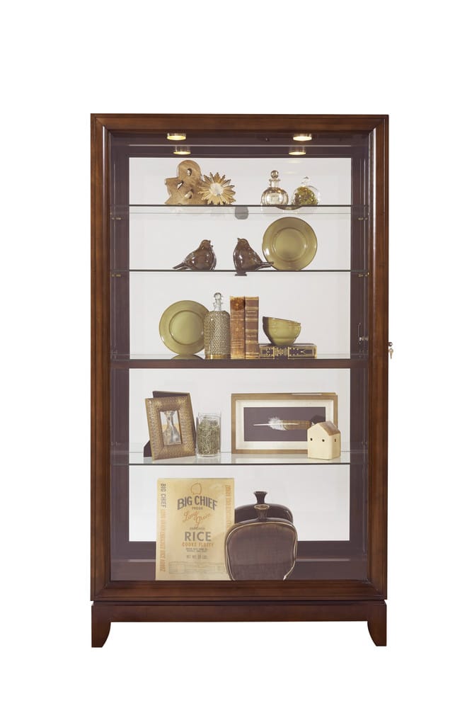Pulaski Two Way Sldg Door Curio Chocolate Cherry 20661 View 6