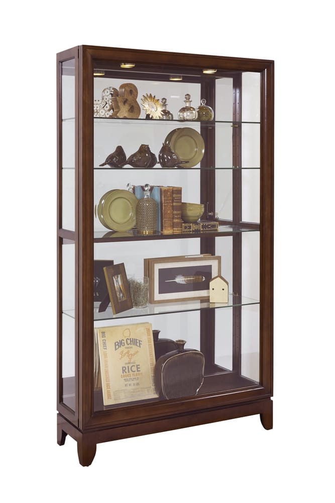 Pulaski Two Way Sldg Door Curio Chocolate Cherry 20661 View 7