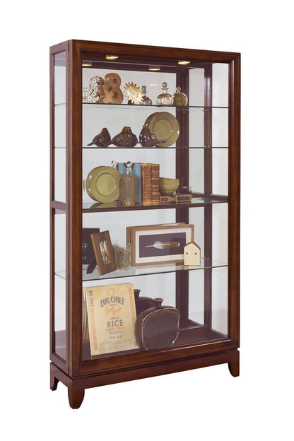 Pulaski Two Way Sldg Door Curio Chocolate Cherry 20661 View 7