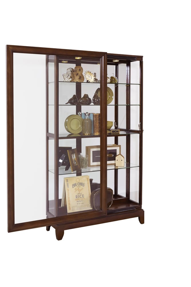Pulaski Two Way Sldg Door Curio Chocolate Cherry 20661 View 8