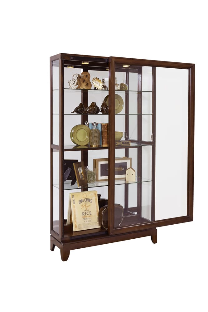 Pulaski Two Way Sldg Door Curio Chocolate Cherry 20661 View 9