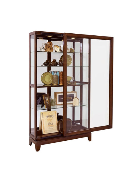 Pulaski Two Way Sldg Door Curio Chocolate Cherry 20661 View 9