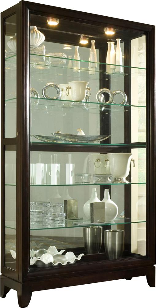 Pulaski - Two Way Sldg Door Curio Chocolate Cherry - 20661 veiw 1