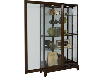 Pulaski - Two Way Sldg Door Curio Chocolate Cherry - 20661