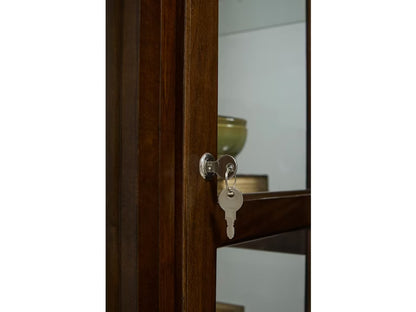 Pulaski - Two Way Sldg Door Curio Chocolate Cherry - 20661