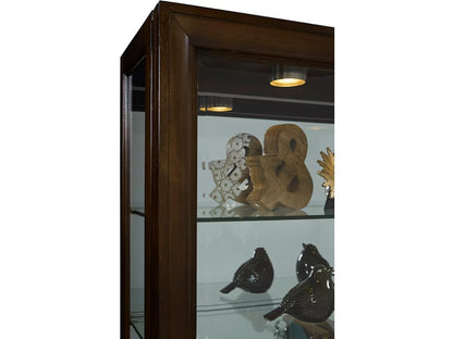 Pulaski - Two Way Sldg Door Curio Chocolate Cherry - 20661