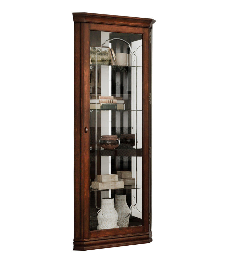 Pulaski Victorian Cherry Corner Curio 20205 View 1