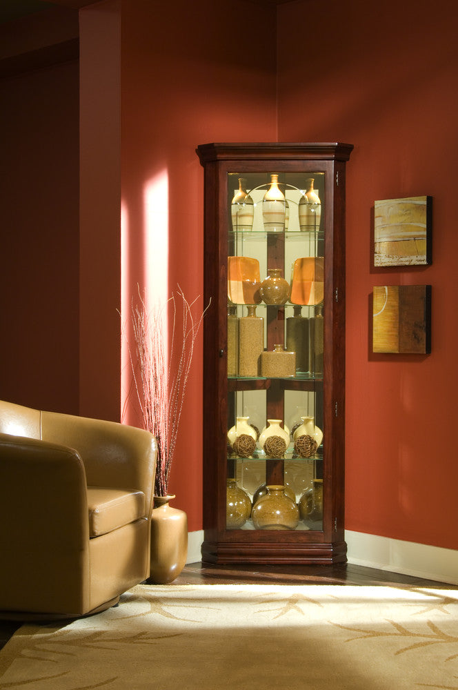 Pulaski Victorian Cherry Corner Curio 20205 View 5