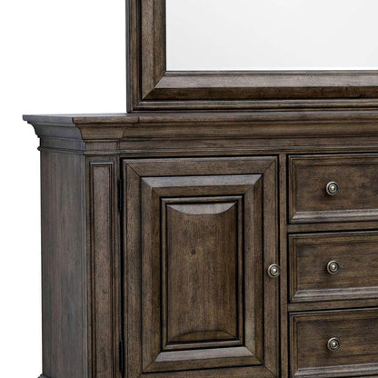 Pulaski - Woodbury 5-Drawer Dresser with Cabinets in Cowboy Boots Brown - P351100 veiw 7