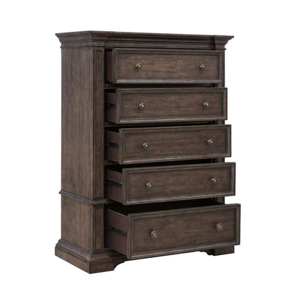 Pulaski - Woodbury Five Drawer Chest in Cowboy Boots Brown - P351124 veiw 3