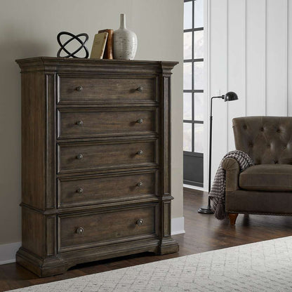 Pulaski - Woodbury Five Drawer Chest in Cowboy Boots Brown - P351124 veiw 8