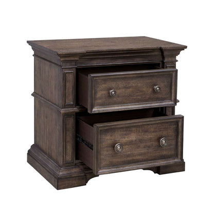 Pulaski - Woodbury Two Drawer Nightstand with USB in Cowboy Boots Brown - P351140 veiw 3