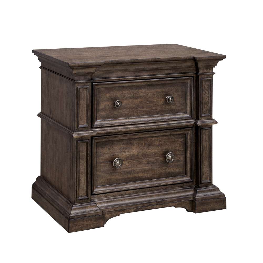 Pulaski - Woodbury Two Drawer Nightstand with USB in Cowboy Boots Brown - P351140 veiw 4