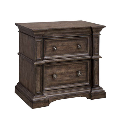 Pulaski - Woodbury Two Drawer Nightstand with USB in Cowboy Boots Brown - P351140 veiw 4