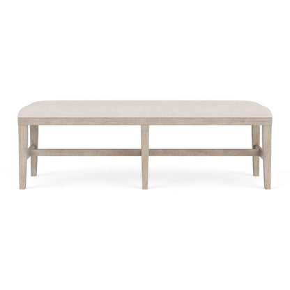 Riverside Furniture - Bennett - 58" Uph Dining Bench 1in - Frosted Gray - 79255 view 3