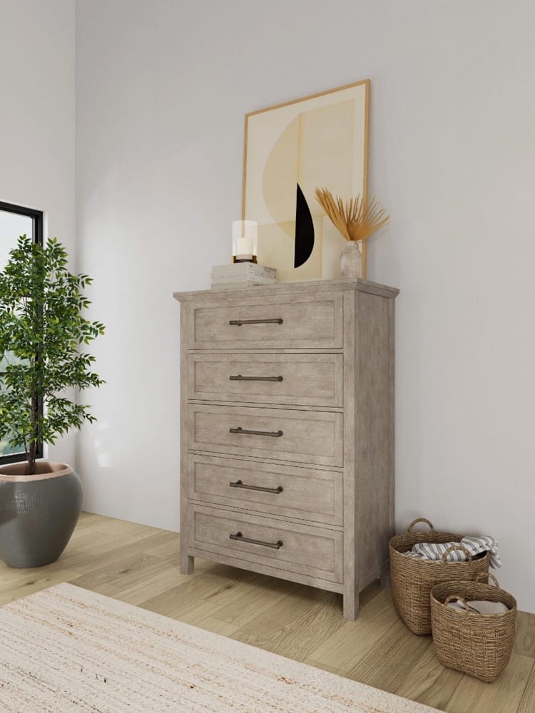 Riverside Furniture - Bennett - Five Drawer Chest - Frosted Gray - 79265 view 7