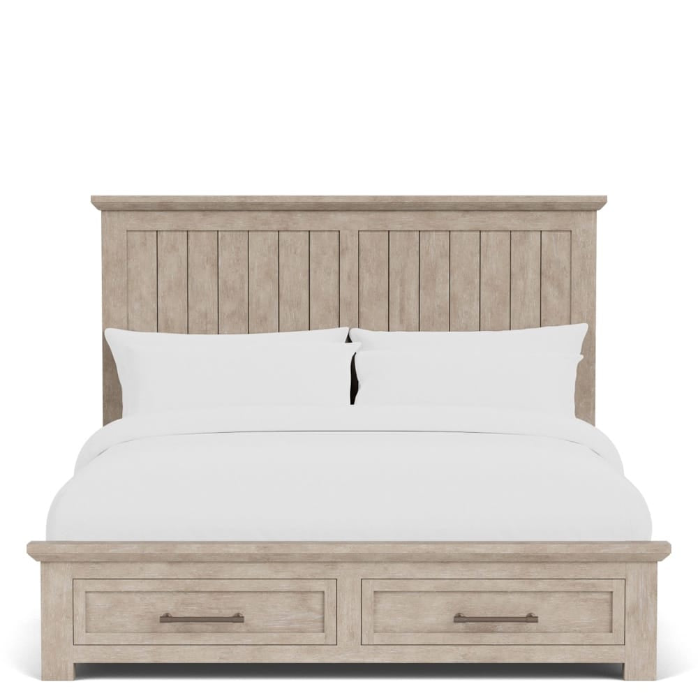 Riverside Furniture - Bennett - King Storage Bed - Frosted Gray view 2