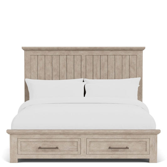 Riverside Furniture - Bennett - King Storage Bed - Frosted Gray view 2