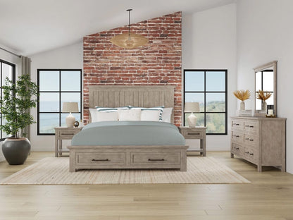 Riverside Furniture - Bennett - King Storage Bed - Frosted Gray view 7