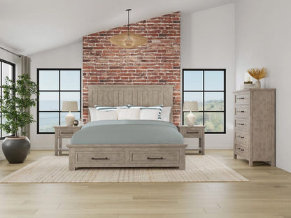 Riverside Furniture - Bennett - King Storage Bed - Frosted Gray view 8
