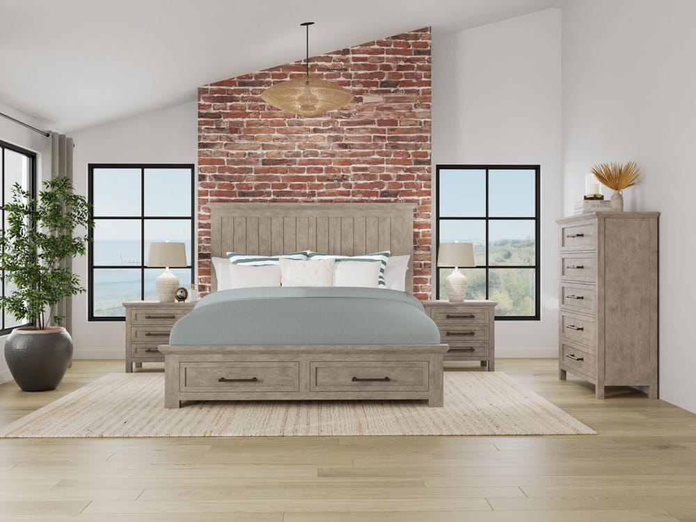 Riverside Furniture - Bennett - King Storage Bed - Frosted Gray view 10