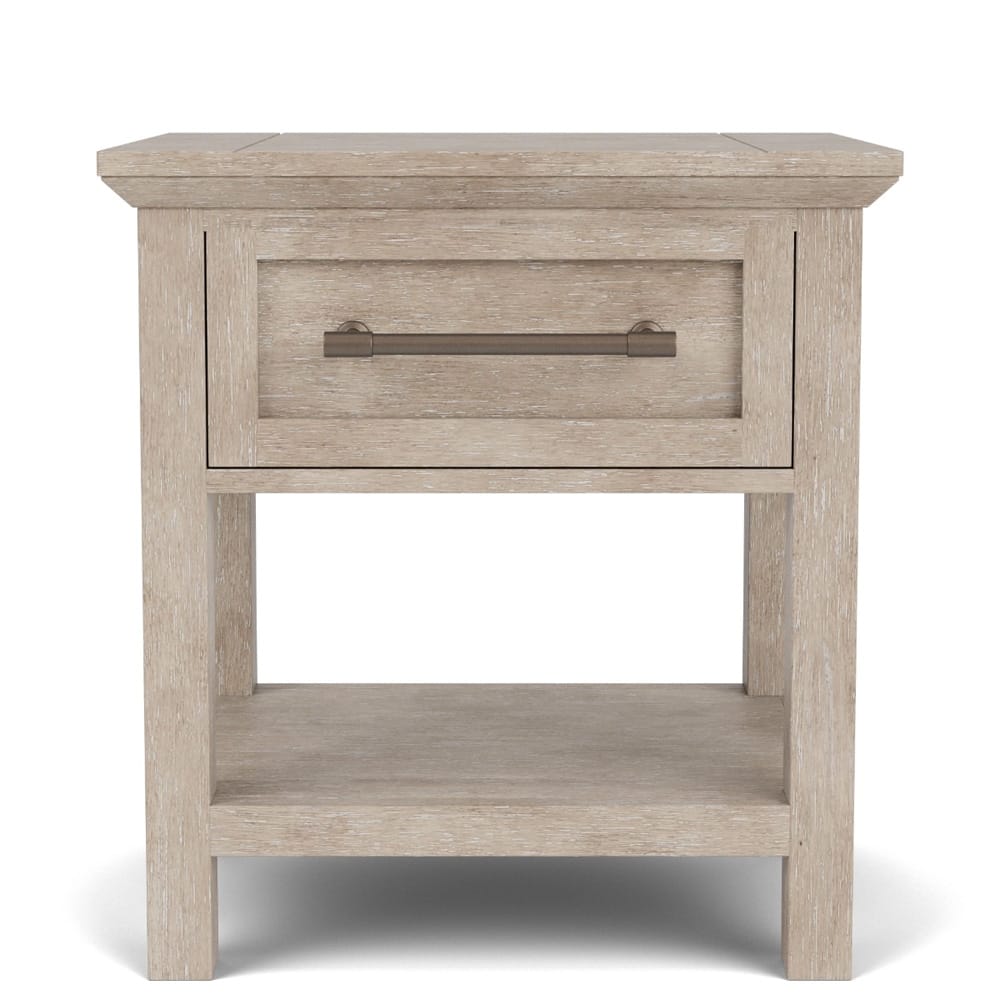 Riverside Furniture - Bennett - One Drawer Nightstand - Frosted Gray - 79268 view 2