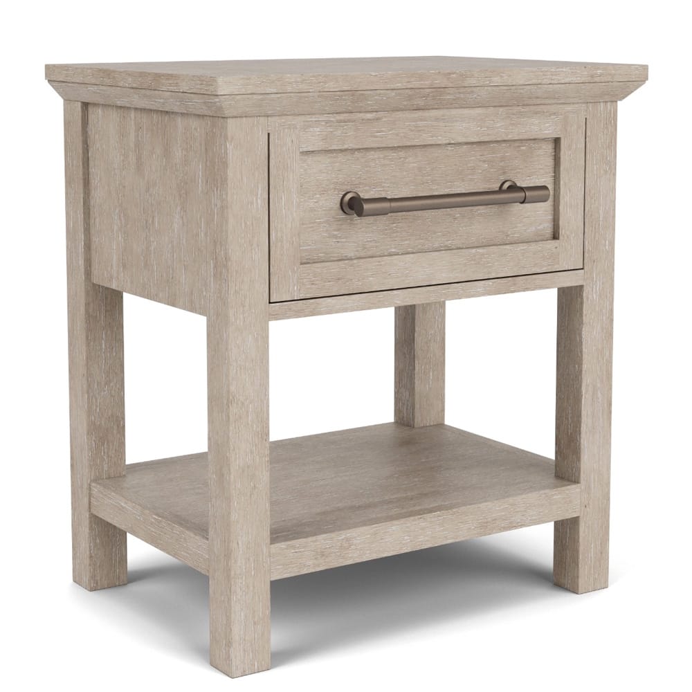 Riverside Furniture - Bennett - One Drawer Nightstand - Frosted Gray - 79268 view 3