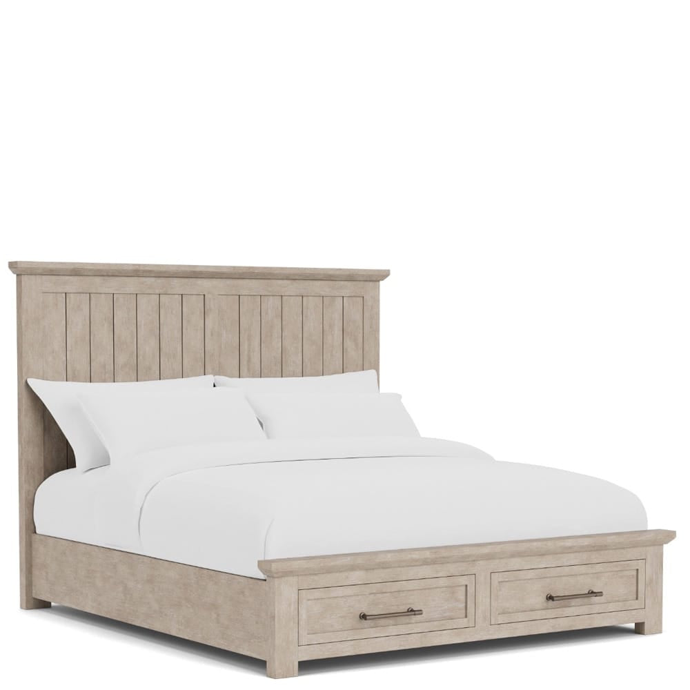 Riverside Furniture - Bennett - Queen Storage Bed - Frosted Gray view 1