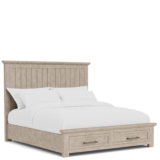 Riverside Furniture - Bennett - Queen Storage Bed - Frosted Gray view 1