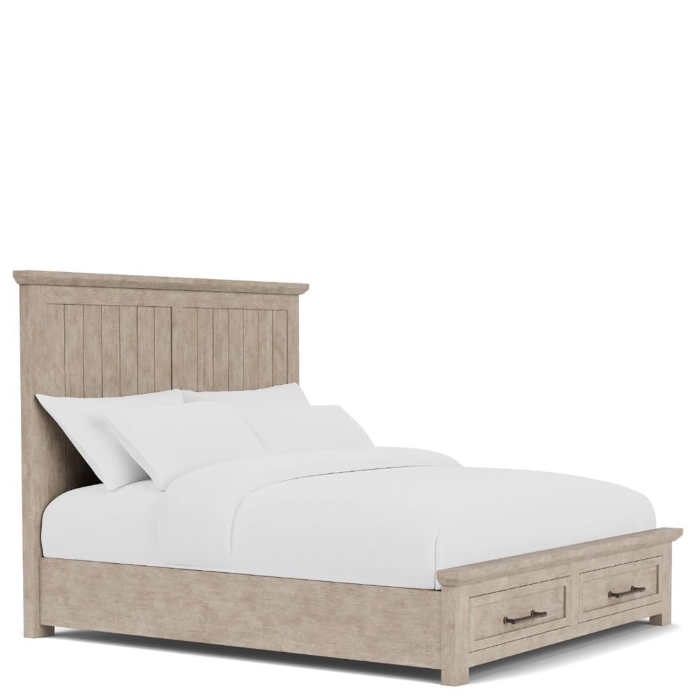 Riverside Furniture - Bennett - Queen Storage Bed - Frosted Gray view 2