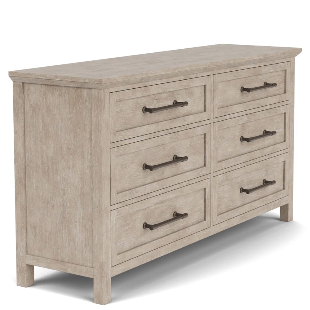 Riverside Furniture - Bennett - Six Drawer Dresser - Frosted Gray - 79260 view 3