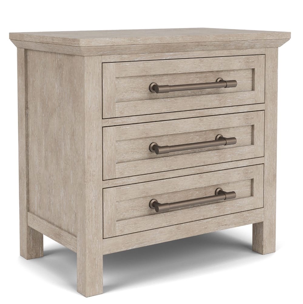 Riverside Furniture - Bennett - Three Drawer Nightstand - Frosted Gray - 79269 view 1