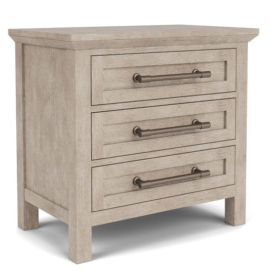 Riverside Furniture - Bennett - Three Drawer Nightstand - Frosted Gray - 79269 view 1