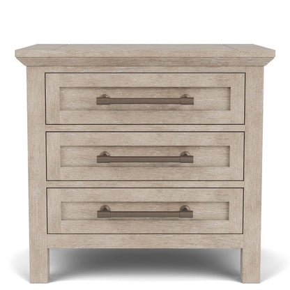 Riverside Furniture - Bennett - Three Drawer Nightstand - Frosted Gray - 79269 view 2