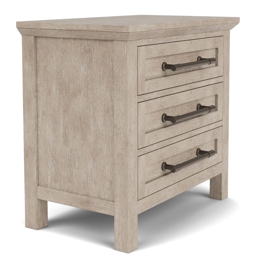 Riverside Furniture - Bennett - Three Drawer Nightstand - Frosted Gray - 79269 view 3