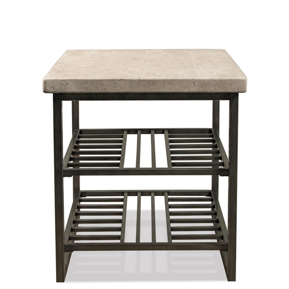 Riverside Furniture - Capri - End Table - Alabaster Travertine - 77709 view 2