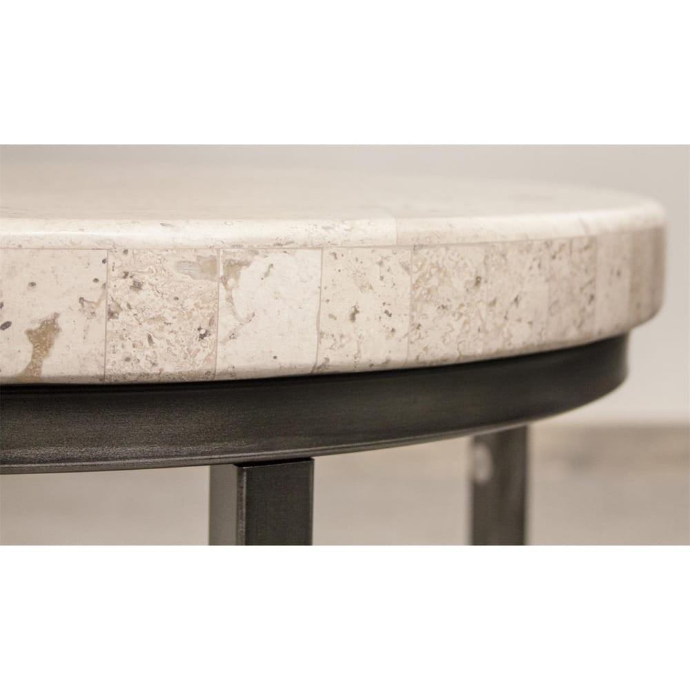 Riverside Furniture - Capri - Round End Table - Alabaster Travertine - 77708 view 5