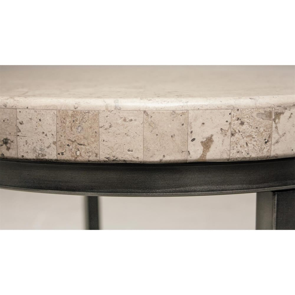 Riverside Furniture - Capri - Round End Table - Alabaster Travertine - 77708 view 6
