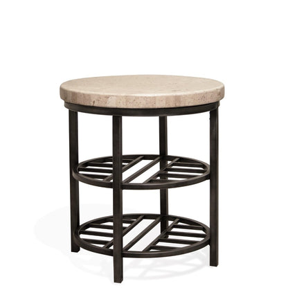 Riverside Furniture - Capri Round Side Table - 77708 veiw 1
