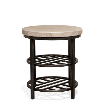 Riverside Furniture - Capri Round Side Table - 77708 veiw 2