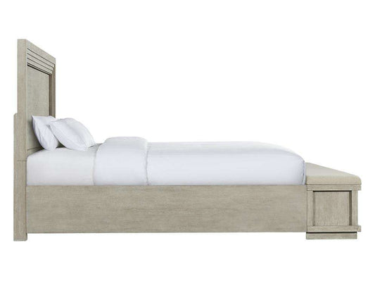 Riverside Furniture - Cascade King Illuminated Panel Storage Bed in Dovetail - 73479_73483_73486 veiw 2