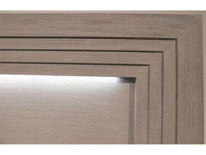 Riverside Furniture - Cascade King Illuminated Panel Storage Bed in Dovetail - 73479_73483_73486 veiw 3