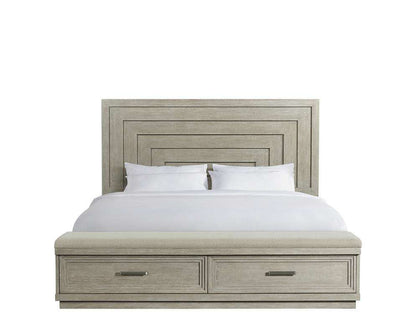 Riverside Furniture - Cascade King Panel Storage Bed in Dovetail - 73479_73480_73483 veiw 1