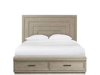 Riverside Furniture - Cascade Queen Panel Storage Bed in Dovetail - 73470_73473_73479 veiw 1