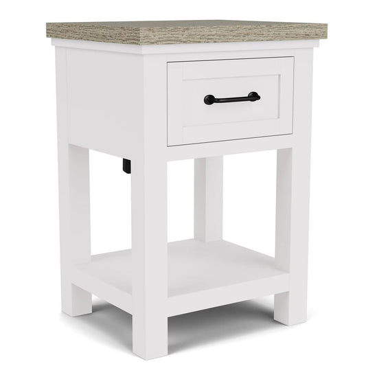 Riverside Furniture - Cora - 1-Drawer Nightstand - Cloud/Fog - 37298 view 1
