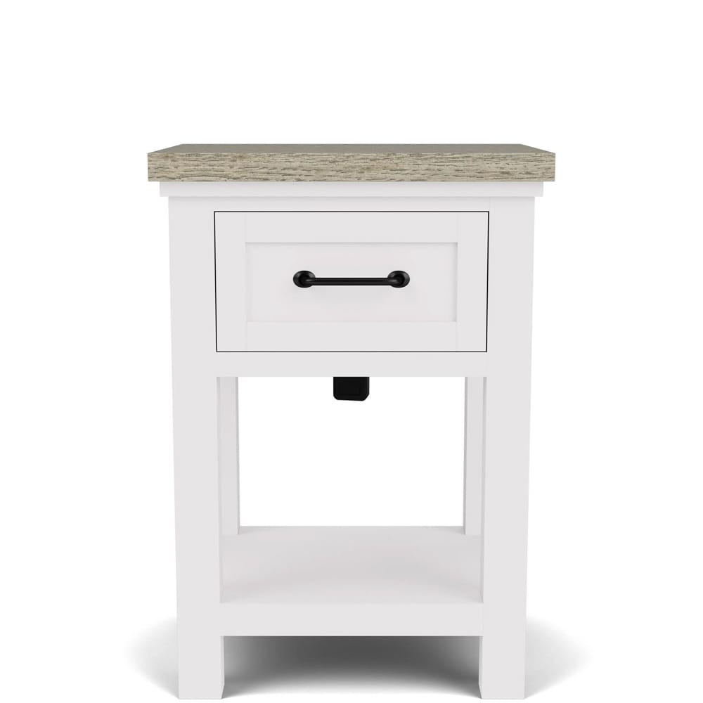 Riverside Furniture - Cora - 1-Drawer Nightstand - Cloud/Fog - 37298 view 2