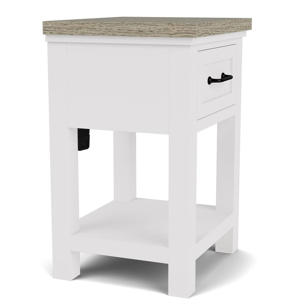 Riverside Furniture - Cora - 1-Drawer Nightstand - Cloud/Fog - 37298 view 3