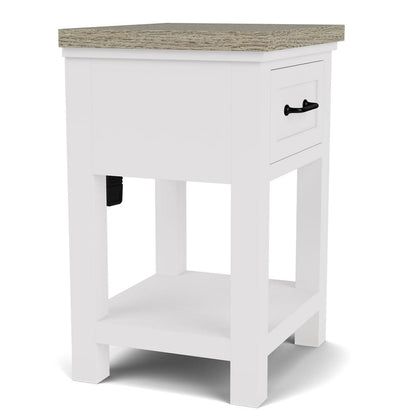 Riverside Furniture - Cora - 1-Drawer Nightstand - Cloud/Fog - 37298 view 3