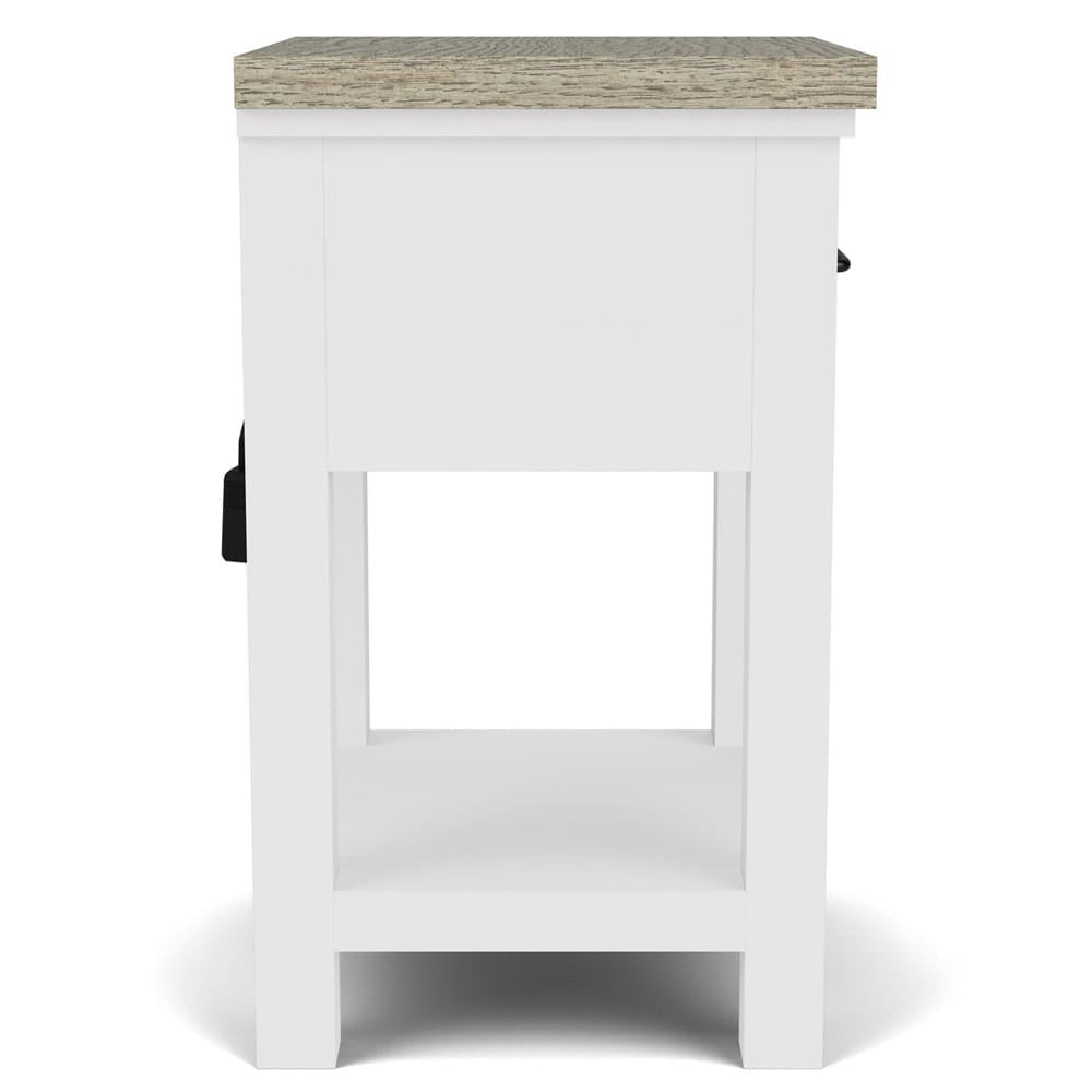 Riverside Furniture - Cora - 1-Drawer Nightstand - Cloud/Fog - 37298 view 4