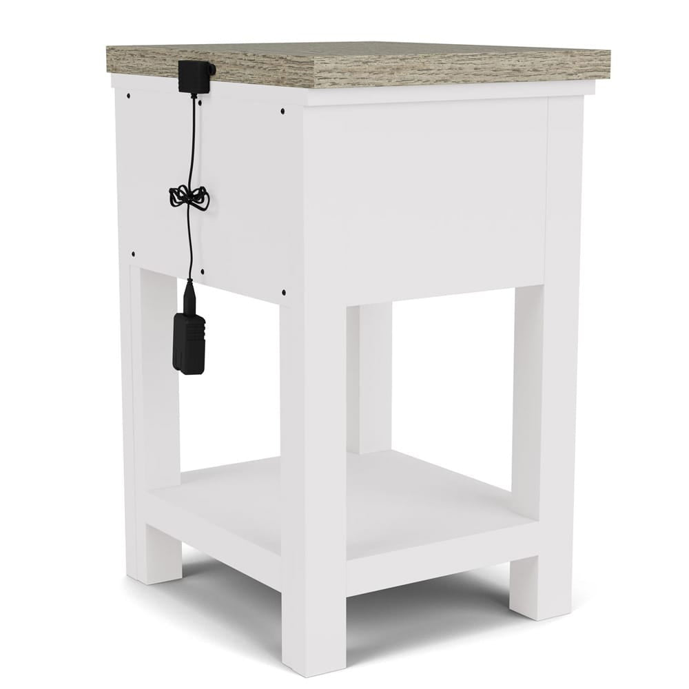 Riverside Furniture - Cora - 1-Drawer Nightstand - Cloud/Fog - 37298 view 6